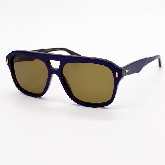 NEW GUCCI GG1263S 005 SUNGLASSES UNISEX VIOLET AVIATOR EYEWEAR GUCCI - Picture 4 of 13